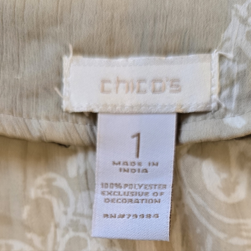 Chicos Sheer Tunic Size Medium - image 3